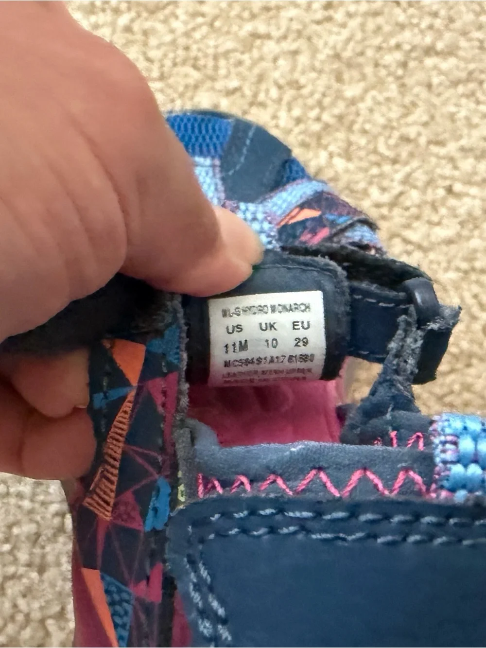 Merrell Kids' Navy and Pink Sandal Shoe